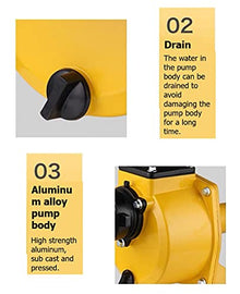 Electric Submersible Pump Self Priming Agricultural Pump/Water Pump, Drought Irrigatio, Cultivator Attach Belt Type Pump Sump Pump (Color : THP50)