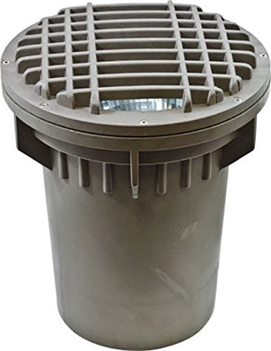 Dabmar Lighting Fiberglass In-Ground Well Light with Grill Bronze Finish 15
