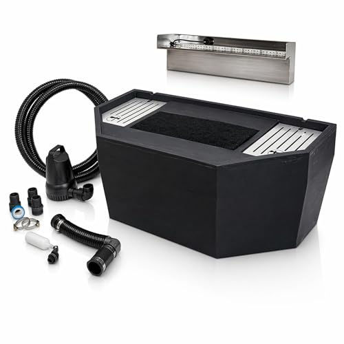 12" Color-Changing Stainless Steel Spillway Kit with 42-Gallon Basin