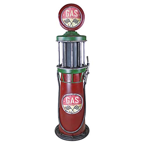Design Toscano Service Station Visible Gas Pump Metal Sculpture Full Color