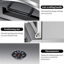 12” Outdoor Propane Pizza Oven, Compact, Portable Pizza Maker, Stainless Steel Gas Pizza Oven, Countertop Pizza Oven for Camping Kitchen Party