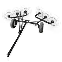 Yard Tuff 60 Inch Acreage Rake, Steel Tow Behind Dethatcher Attachment for Lawn & Garden - Heavy-Duty Dethatching Accessories for ATV, UTV and Utility Tractor Machines