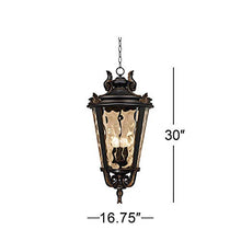 Casa Marseille 30" High Veranda Bronze European Outdoor Hanging Light