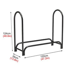 DOIBG Heavy Duty Outdoor Firewood Rack S Organizer Large Wrought Iron Log Carrier for Fireplace Stove and Fire Pit Floor Firewood Holder Accessory