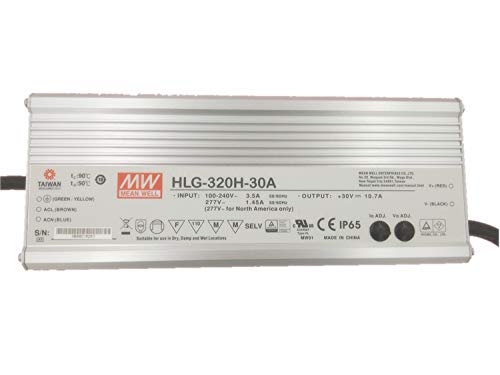 MEAN WELL HLG-320H-30A LED Power Supplies 321W 30V 10.7A IP65 Adj W/Intrl Pot