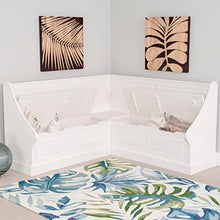 Linon Harris White Corner Breakfast Nook