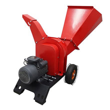 TECHTONGDA Hand-Pushed Electric Wood Chipper Shredder, Multifunctional Garden Branch Crusher for Straw Grass Fruit Tree Trimmings, 220V