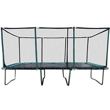 Galactic Xtreme Rectangle Trampoline with Net Enclosure 750lbs Capacity 10x17 Ft Black and Green