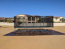 Galactic Xtreme Rectangle Trampoline 13x23 with Net Black and Green