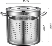 Stainless Steel Soup Pot Turkey Fryer Pot with Basket, Crawfish, Crab, Shrimp Cooking Pot for Home Outdoor Use(45cmx45cm)