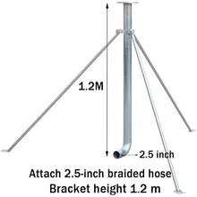 Lawn Sprinkler Spray with Bracket, Farm Irrigation Sprinkler On Tripod Base, 360 Adjustable Heavy-Duty Metal Impulse Large Area Sprinkler, 2" Lawn Sprinkler, for Farmland, Farm, Industrial Dust Remov