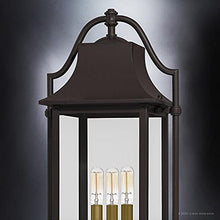 Urban Ambiance Luxury Vintage Outdoor Post Light, Large Size: 24.25''H x 10.5''W, with Tutor Style Elements, Estate Bronze Finish, UQL1670, Eastbourne Collection