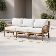 Hives & Honey Westwood Outdoor Sofa, 88" Grade-A Teak Patio Couch, White