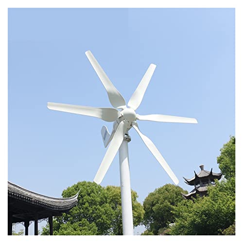 Wind Generator 800W 1000W Wind Power Turbines Generator 12V 24V Windmill Generator for Boat with MPPT Controller Low Noise Low Wind Speed Start (6 Hybrid Control)