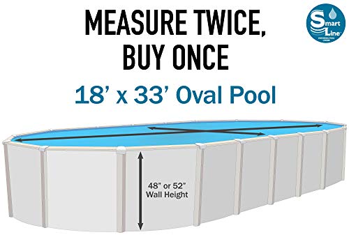 Smartline Boulder Swirl Oval Liner 18-Foot-by-33-Foot | Overlap Style | 48-to-52-Inch Wall Height | 25 Gauge Vinyl
