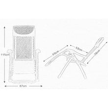 JIOLLGBBM Folding Outdoor Lounge Chair, Sun Lounger, Zero Gravity Chair, Adjustable Padded Lounger Chair, Soft and Comfortable, Supports Over 440 lbs/200 kg