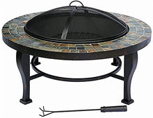 Hut Large Fire Pit Natural St Outdoor Garden Patio Heater Grill Camping Bowl with Poker