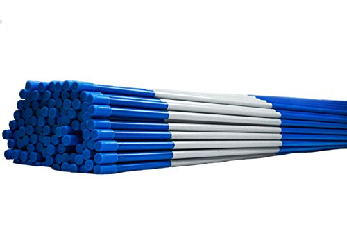 DISCOUNT SNOWSTAKES .COM 4ft Blue Driveway Markers with Hy Viz Reflective Tape