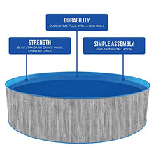 Blue Wave Capri Steel Wall Package Above Ground Swimming Pool Gray