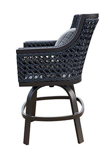 Bridgeton Moore Monterey Outdoor Pub Patio Bar Dining Set of 5 Black