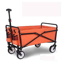 YGwnjqr Handcart, Trolley Garden Cart All-Terrain Wheels Hand Trolley Foldable Handcart with Foot Brake Steefolding Transport Cart Folding Garden Trolley/Q 6,Q 1