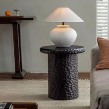 ENGENDER Couch Side Table B& Hotel Solid Wood Sofa Side Table Living Room Hammered Small Coffee Narrow End(B)