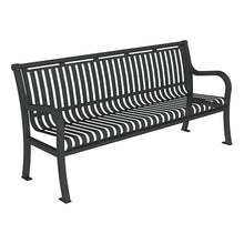 Norwood Open Air Series Premium Ribbed Bench with Back