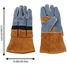 KMHJFXX Outdoor Camping Flame-Retardant Insulated Cowhide Barbecue Protective Gloves BBQ Tool Gloves Accessories(E)