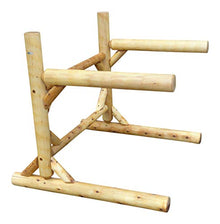 Log Kayak Rack 2-Place 1-Sided Heavy Kayak/Canoe Rack Natural