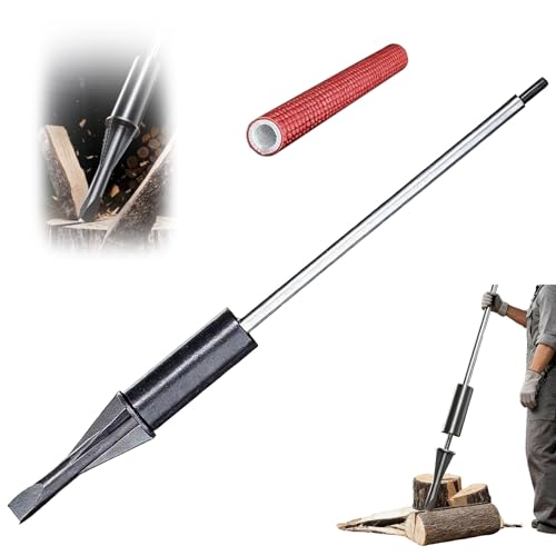 piudoiliy Manual Inertia Wood Splitting, Heavy Duty Splitting Tool,Handheld Log Splitter, Blade Width Optional 2.5cm/3cm, for Fireplace, Campfire (3cm)