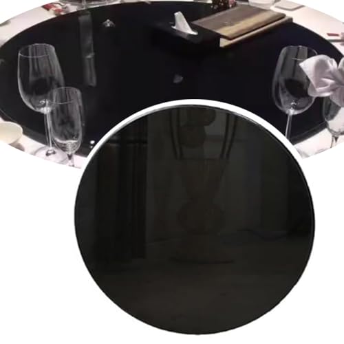 GPNVNHWQL Round Tempered Glass Table Top, 18-40inch, Black Glass Table Top, For Coffee Table, side Table, Dining Table, Countertop Protect(40"(100cm))