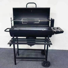 YEWASTI Large Barrel Charcoal Grill with Wheels and Side Shelves, Perfect for Backyard Cooking, Camping, Parties, and Picnics - Heavy-Duty Outdoor BBQ Grill