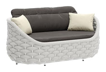 Zuo Coral Reef Loveseat Gray, Gray Sofa, Modern Style, Patio Furniture, Outdoor Fabric, Seats up to 2, Aluminum, Outdoor Living, 63.4" W x 33.1" D x 33.9" H, Non-Stackable