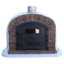 Authentic Pizza Ovens Ventura Sierra Premium Wood-Fired Outdoor Pizza Oven, Handmade in Portugal, Triple-Insulated Brick Oven, Rotisserie-Capable, Dutch Door, Thermometer & Baking Dish Included