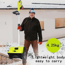 ZIJINGM 1200W Electric Snow Blower, 36×16cm Snow Removal Tool, Rechargeable Shovel Snow Thrower with 4.0Ah Li-ion Battery & Charger(TwoBatteries)