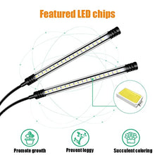1-4 Heads Grow Lights for Indoor Plants, Full Spectrum Clip on Plant Grow Lamp with 4/8/12 Timer, 360° Adjustable Gooseneck, Five Levels