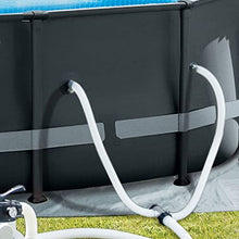 Intex Above Ground Pool Sand Filter Pump Bundled with Replacement Hose, Digital Timer and One Hydro Aeration Technology for Outdoor Use