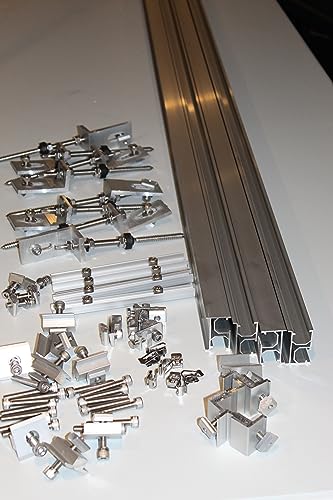 Planet 4 Solar Tin Roof Solar Panel Mounting Kit for 12 Solar Panels, with Clamps, Tin Roof Mount & 88 Inch Aluminum Rails