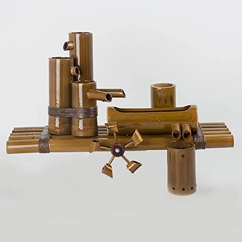Garden Fountain Water Fountain Garden Zen Garden Bamboo Fountain Indoor and Outdoor Fountains are Suitable for Courtyards,Tea Houses Desktop Fountain Home Decor