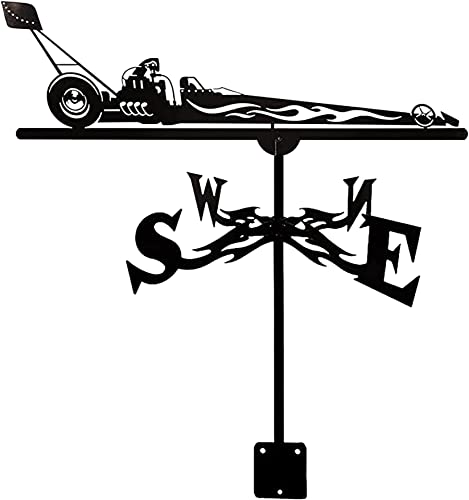 Weathervane Weather Vane Wind Direction Indicator Measuring Tools Wind Vanes Decorative Garden Yard (F1 Cars)