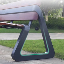 SABALON Patio Furniture Bench Outdoor Bench Stainless Steel Seat Outdoor Community Double Back Garden Bench Square Chair Outdoor Bench