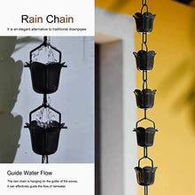 WKNHHL Rain Chain, for Home Garden Decoration, Divert Rainwater from Roofs, Adjustable,260cm/8.5ft