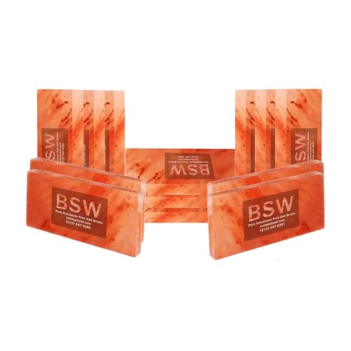 Himalayan Salt Tiles 8x4x1 for Salt Room Walls – Premium Pink Salt Blocks to Build Spa, Sauna, or Wellness Center – Natural Himalayan Salt Brick Panels – Multiple Pack for Custom Installations (100)