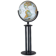 Replogle Florence 16" Diameter Globe Blue Ocean with Raised Relief and Black Metal Stand