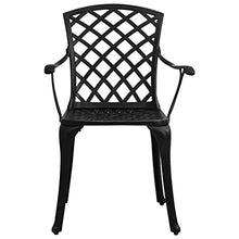 GHVBNMF Cast Aluminum Patio Dining Chairs, Set of 6, Black