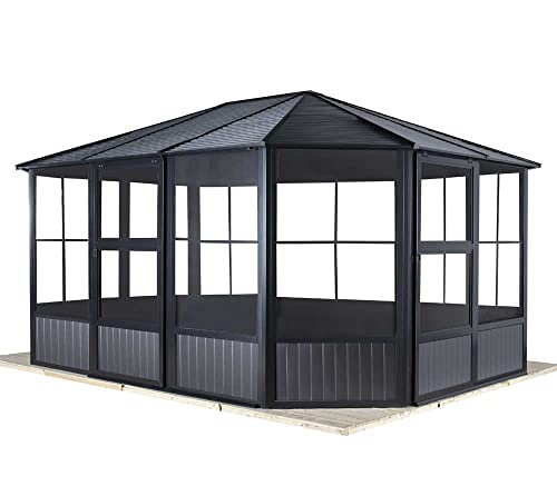 Sojag Outdoor 12' x 15' Charleston Solarium Outdoor Sunroom with Mosquito Nets