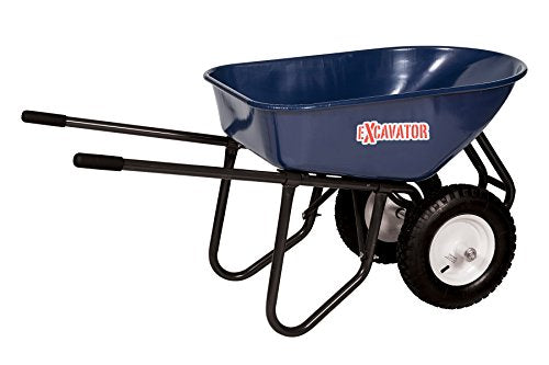 Seymour 85732 S500 Industrial Series Excavator 6 cu. ft. Wheelbarrow, Steel Tray and Handles, Dual Standard Knobby Tires