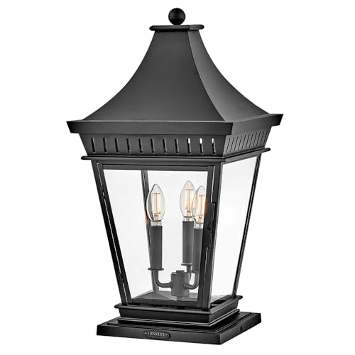 Hinkley Chapel Hill Large Pier Mount Lantern, Museum Black