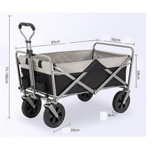 Trolley Cart Collapsible Utility Wagon Carts Large Capacity Beach Folding Wagon with All-Terrain Wheels Outdoor Camping Camping Cart Garden Wagon