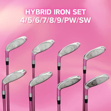 Majek Pink Petite Senior Ladies Golf Hybrids Irons Set
